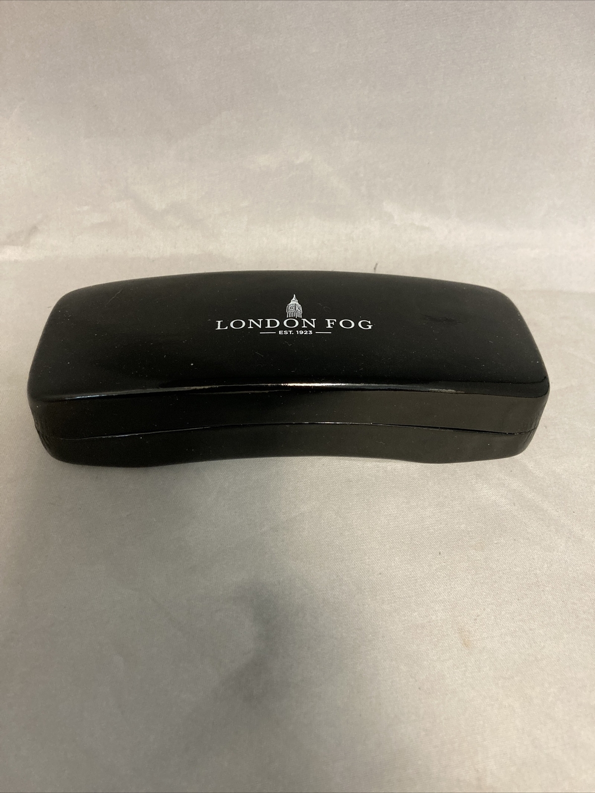 London Fog Black Clam Shell Hard Eyeglasses Glasses Case
