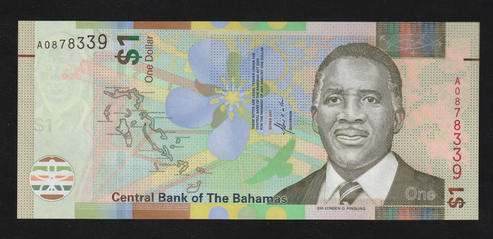 Bahamas, 1 dollar, 2017, P-77, Uncirculated Banknote