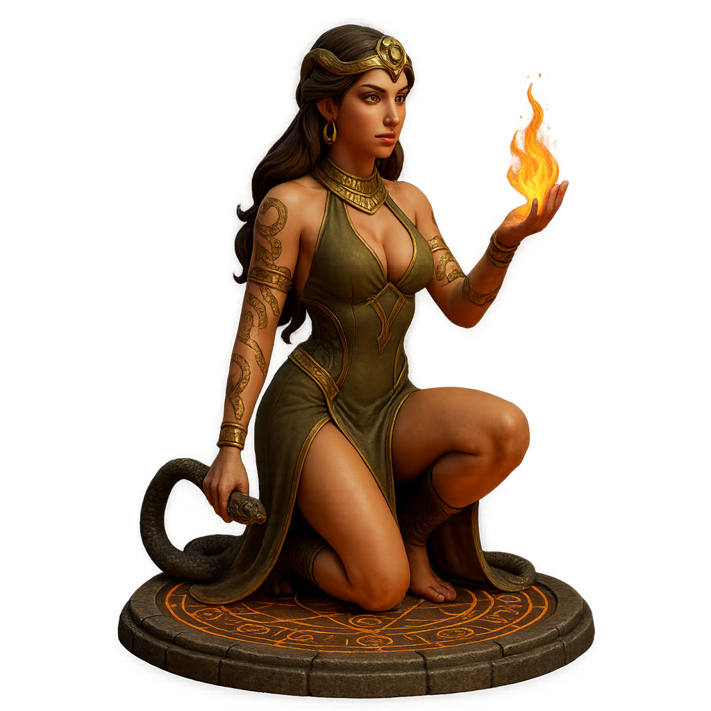 Dungeons & Dragons Playable Character Female Human Lyra - Sorcerer, Wizard