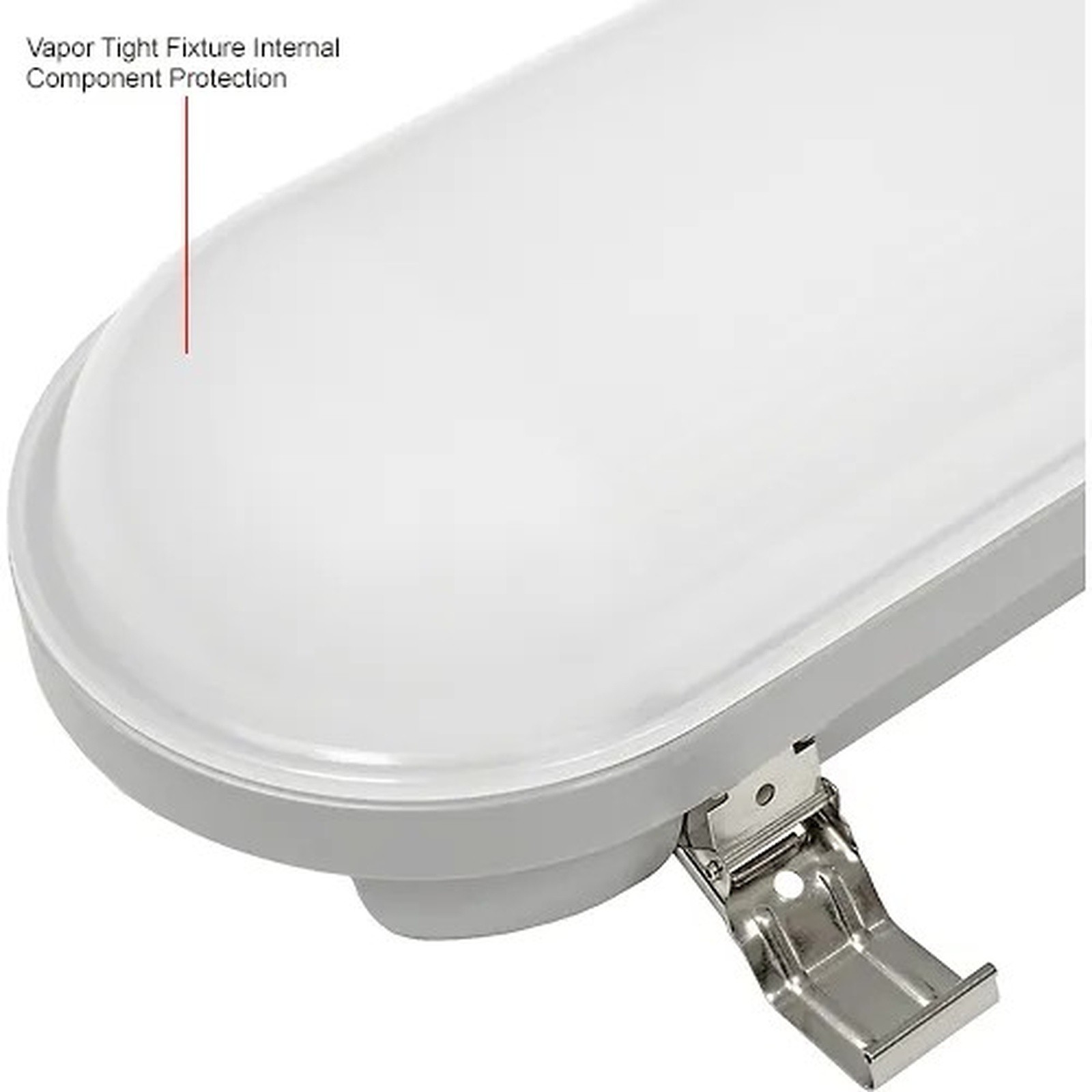 LED Vapor Tight Fixture, 4', 40W, 120-277V, 4000K, 4400 Lumens,
