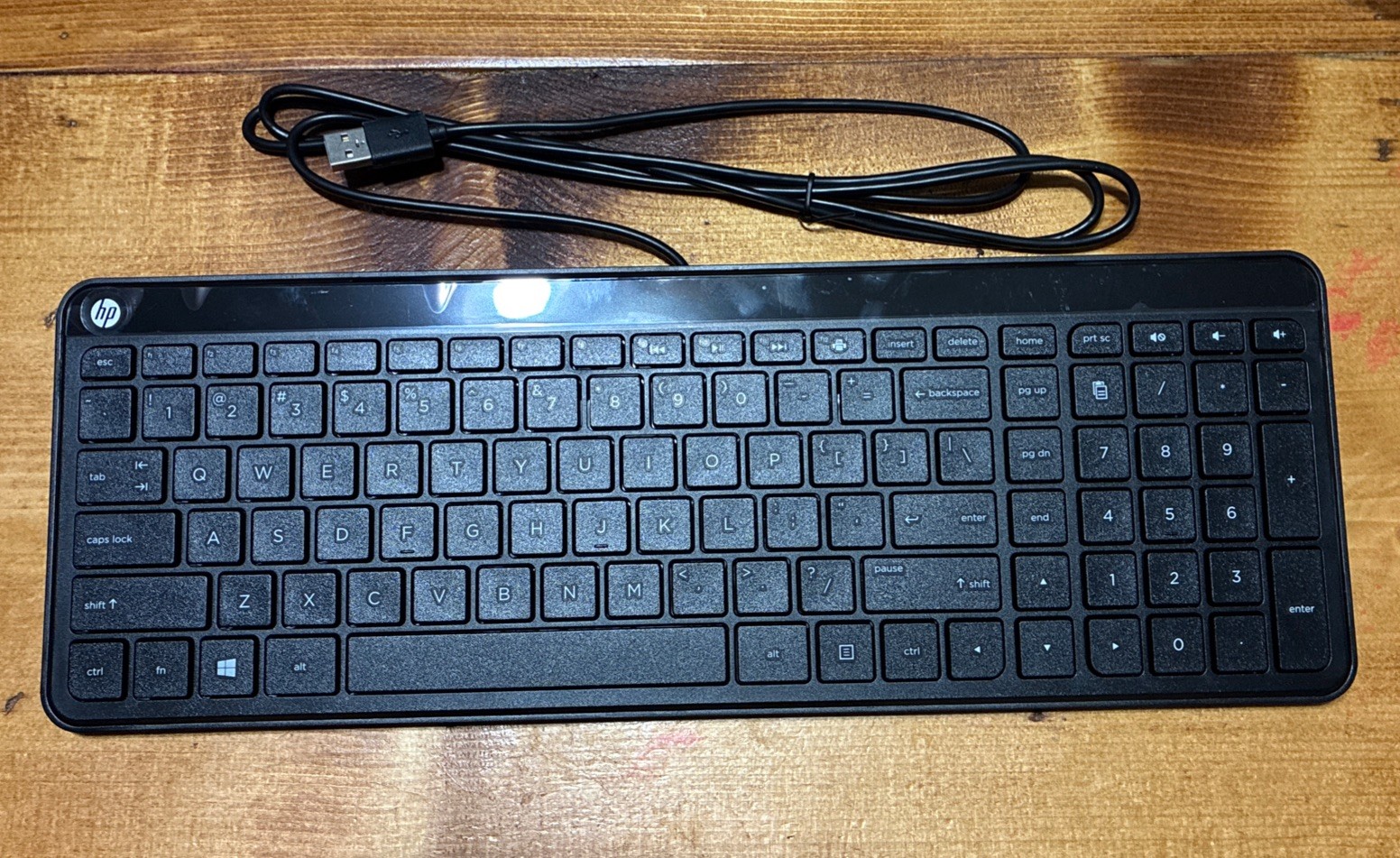 HP Galera SK-2008 Slim Low Profile Wired Keyboard Black Brand New