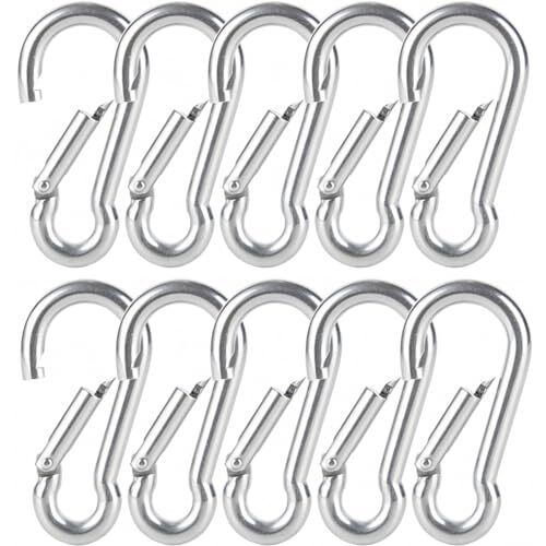 10 Pack Mosquetón con gancho de resorte de acero inoxidable de 2 pulgadas