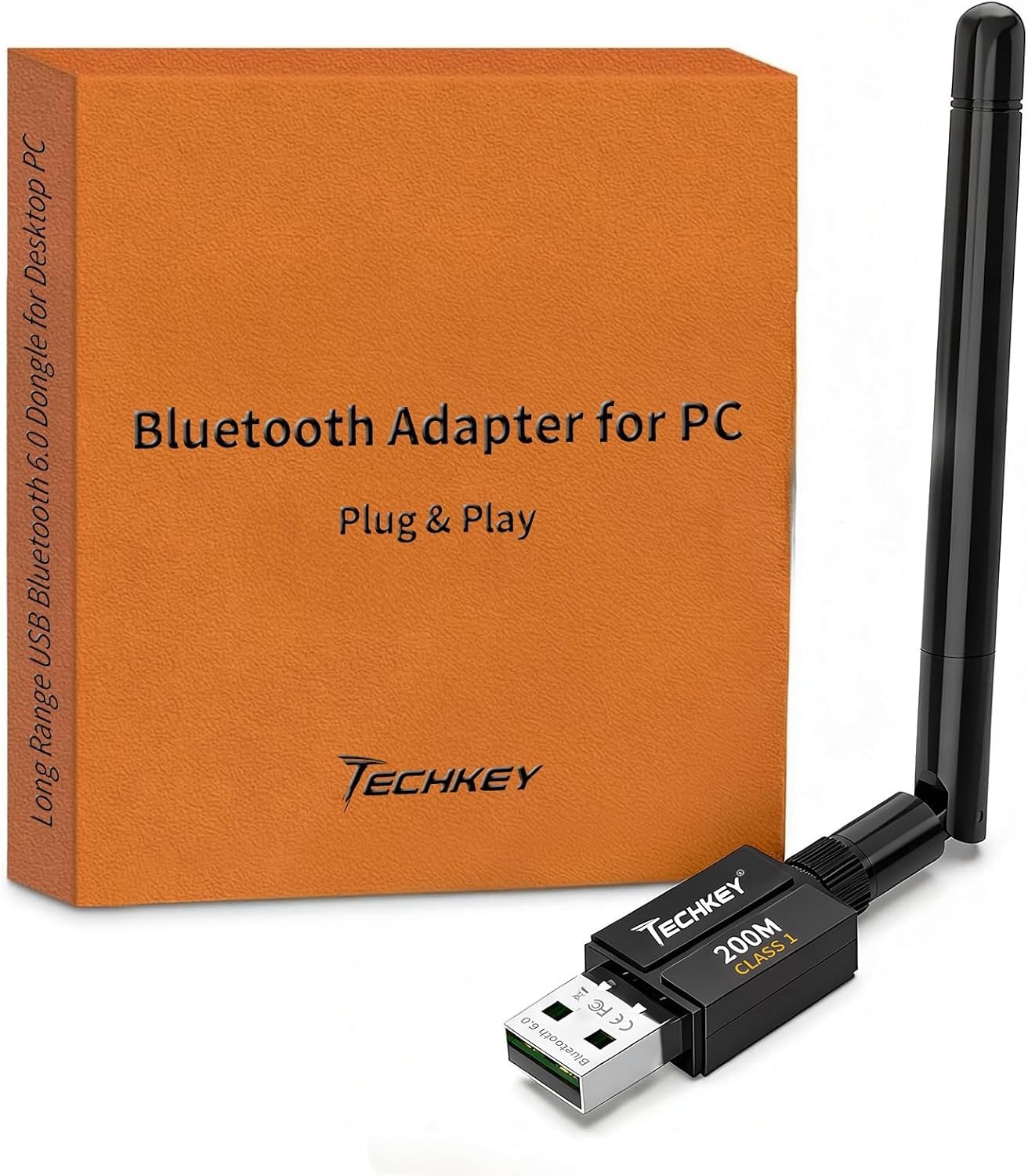 USB Bluetooth 6.0 Adapter for Desktop PC: Plug & Play 600FT Long Range Wireless.