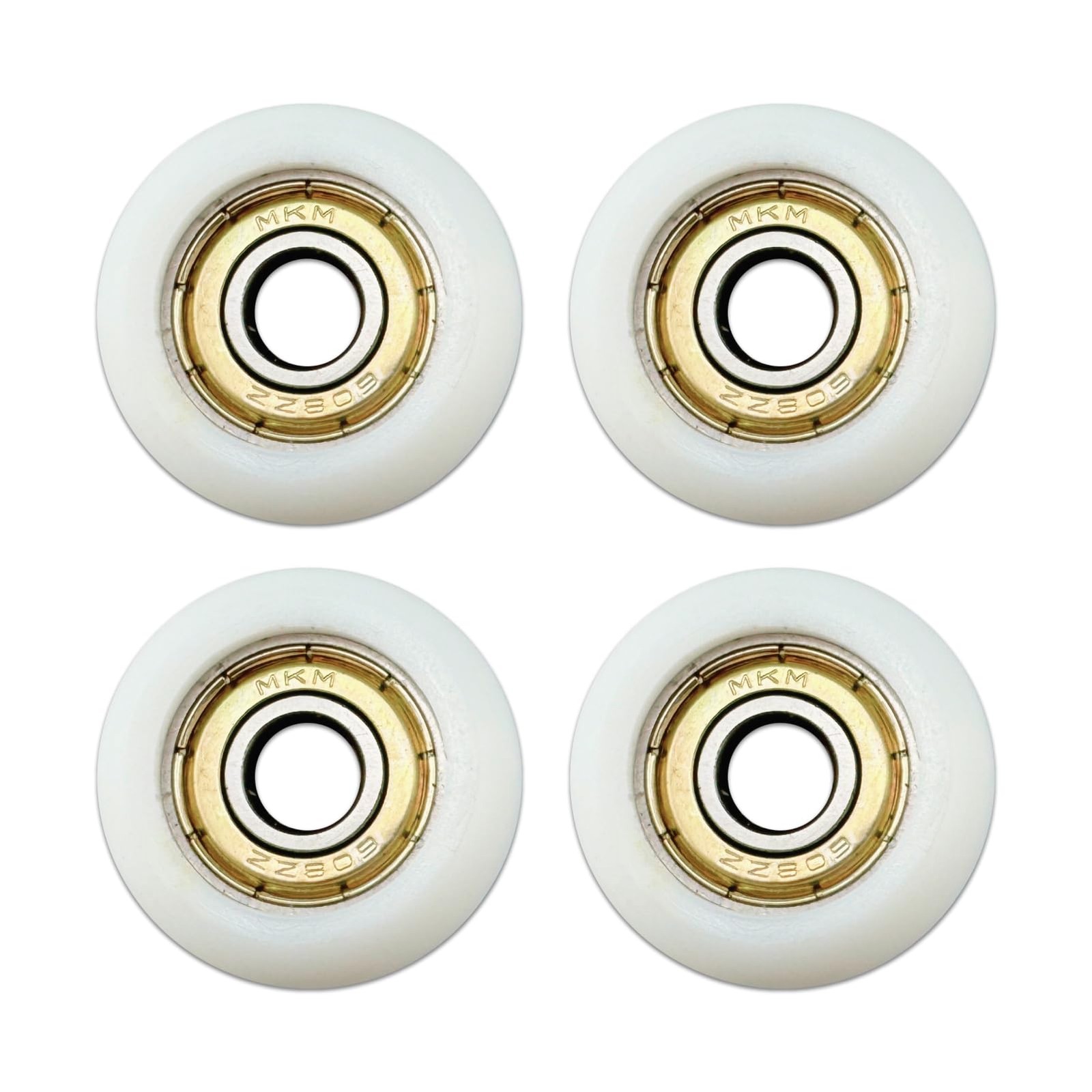 4 PCS White Replacement Roller Wheels Fits Aero Pilates Reformer 8mm Shaft