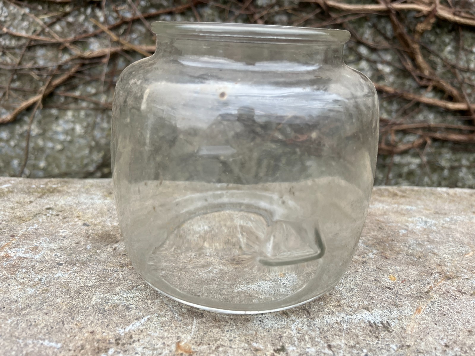Antique lamp glass globe.