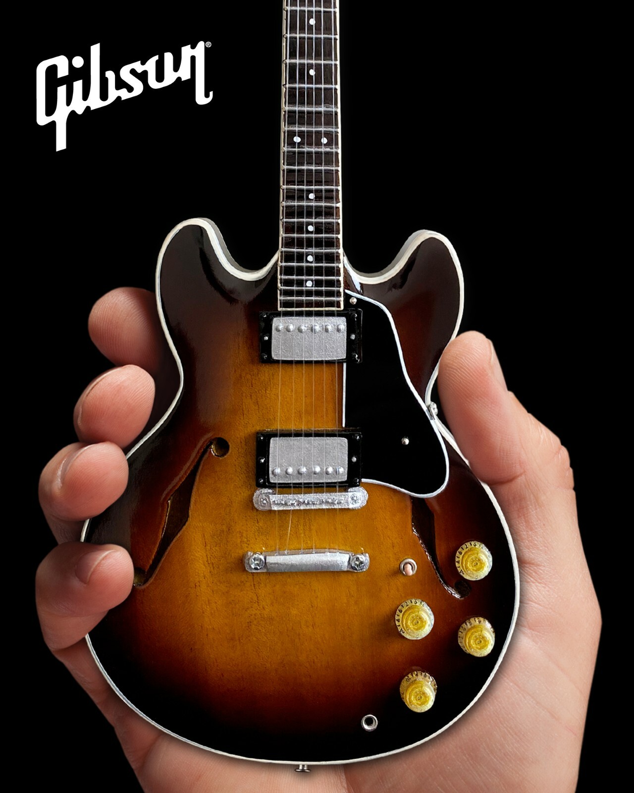 Bob Weir Grateful Dead Sunburst Gibson ES-335 Guitar Replica Mini Guitar