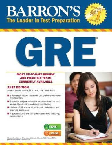 Barron's GRE, 21st Edition - Paperback By Weiner Green M.A., Sharon - GOOD