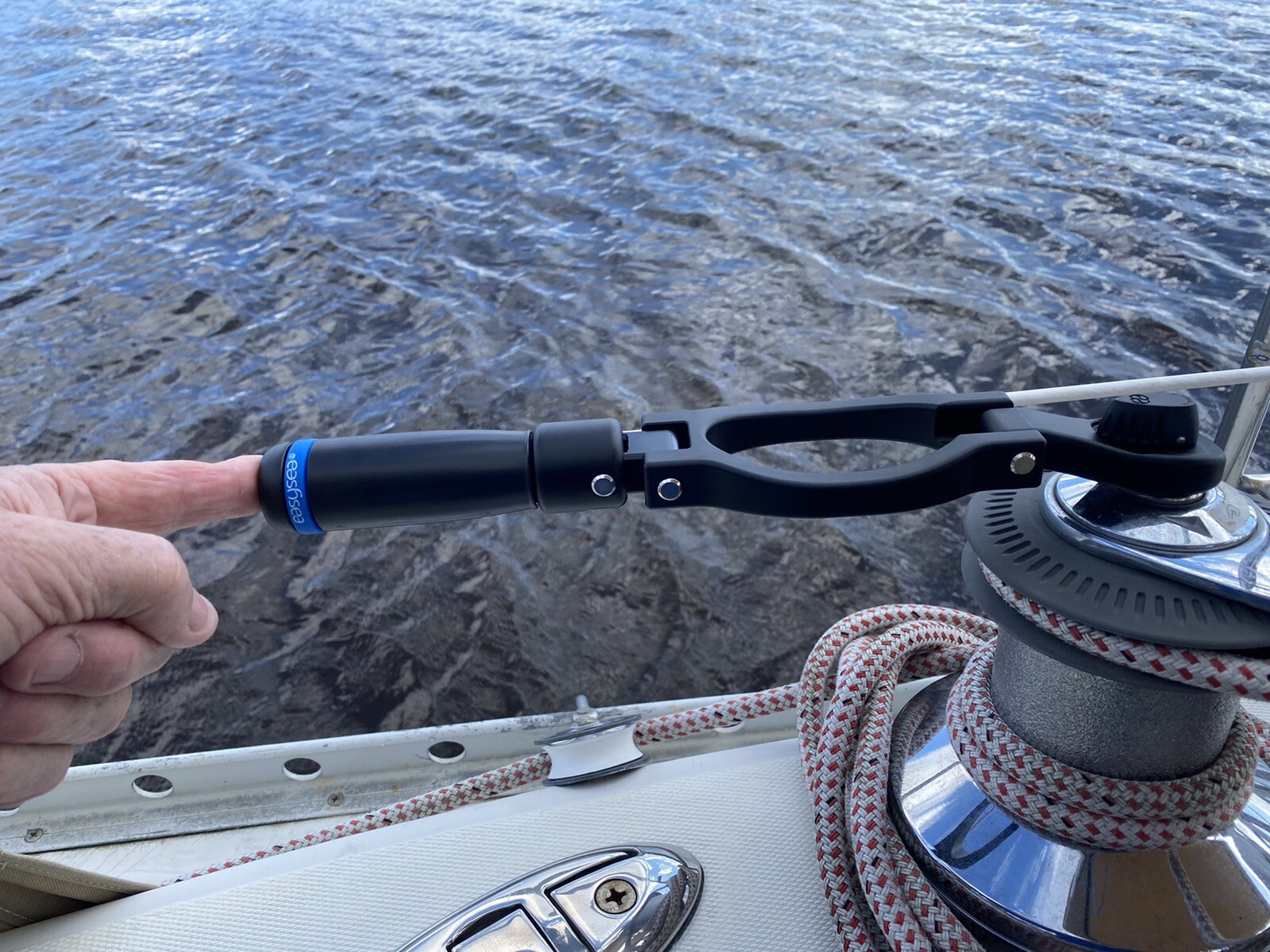 SAILBOAT FOLDING COLAPSIBLE WINCH HANDLE