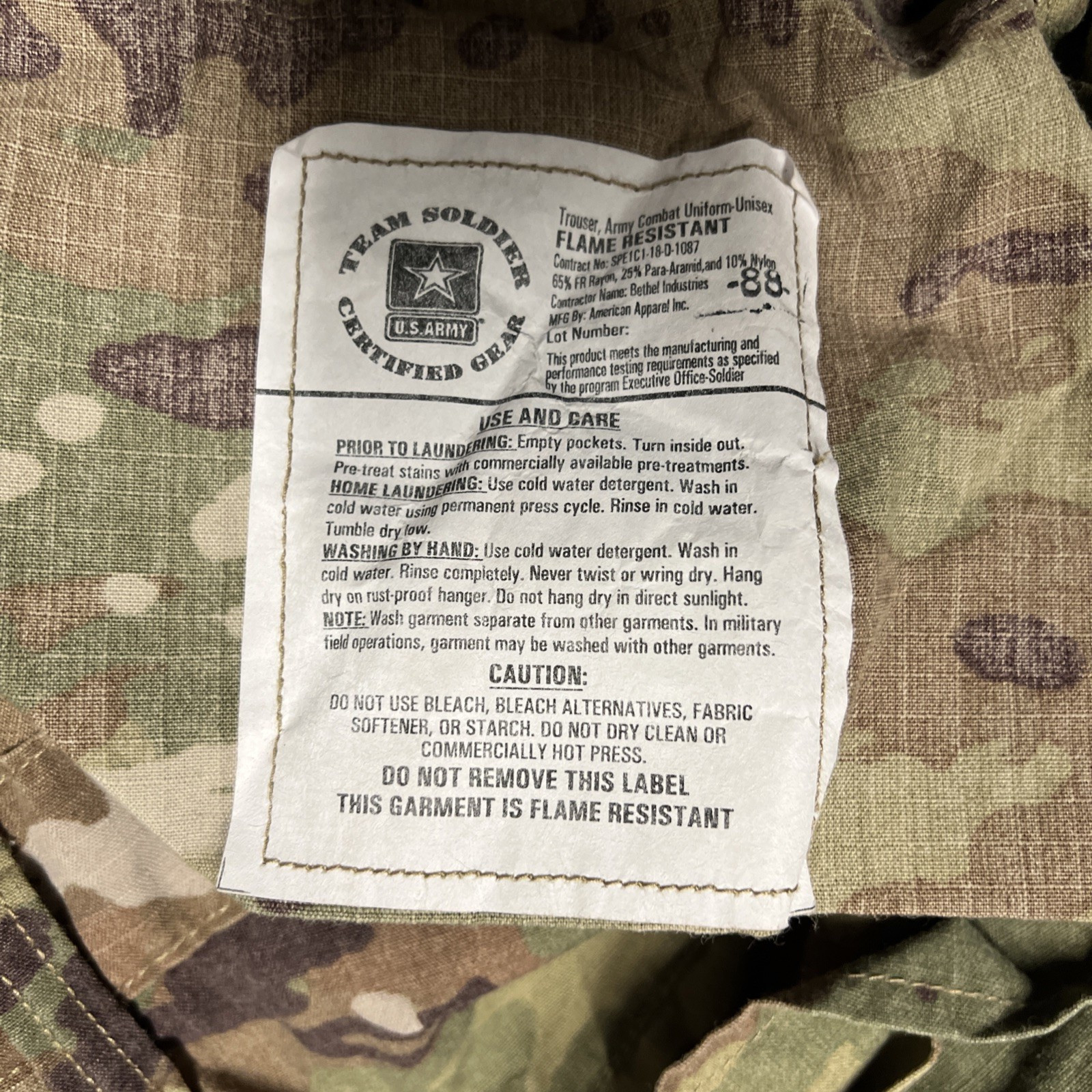 US Army OCP Multicam Combat Trousers Medium Regular Flame Resistant USED #01