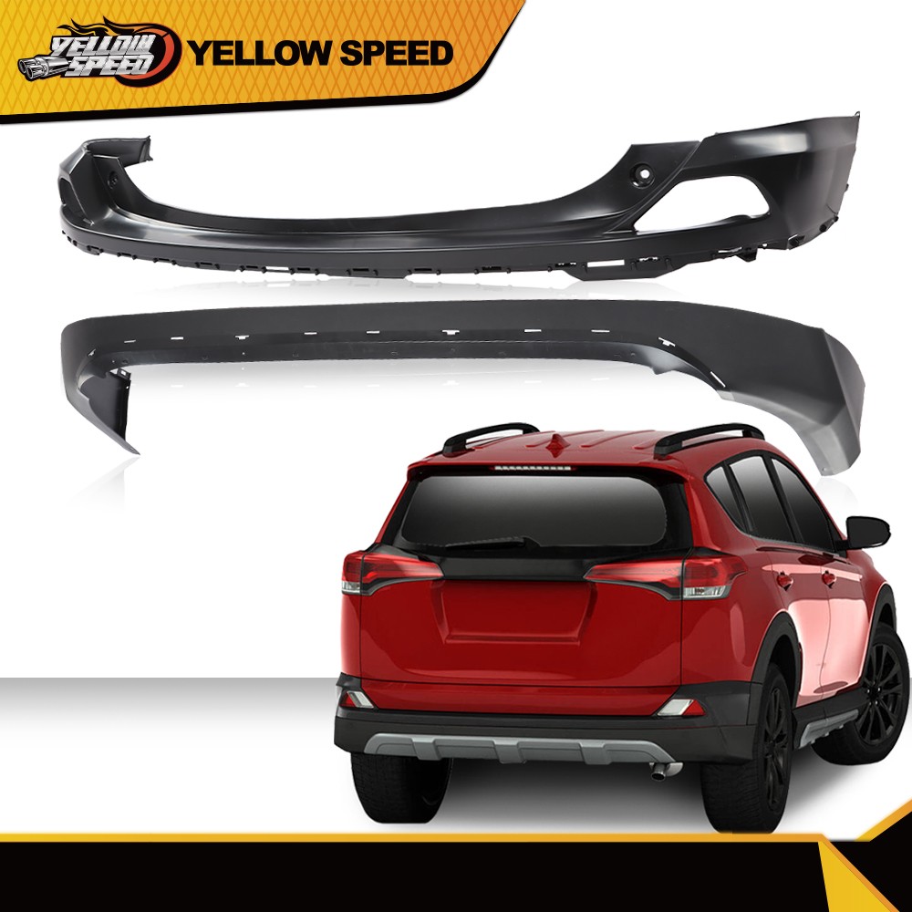 Fit For 2016 2017 2018 Toyota RAV4 Rear Upper and Lower Bumper Cover TO1115106