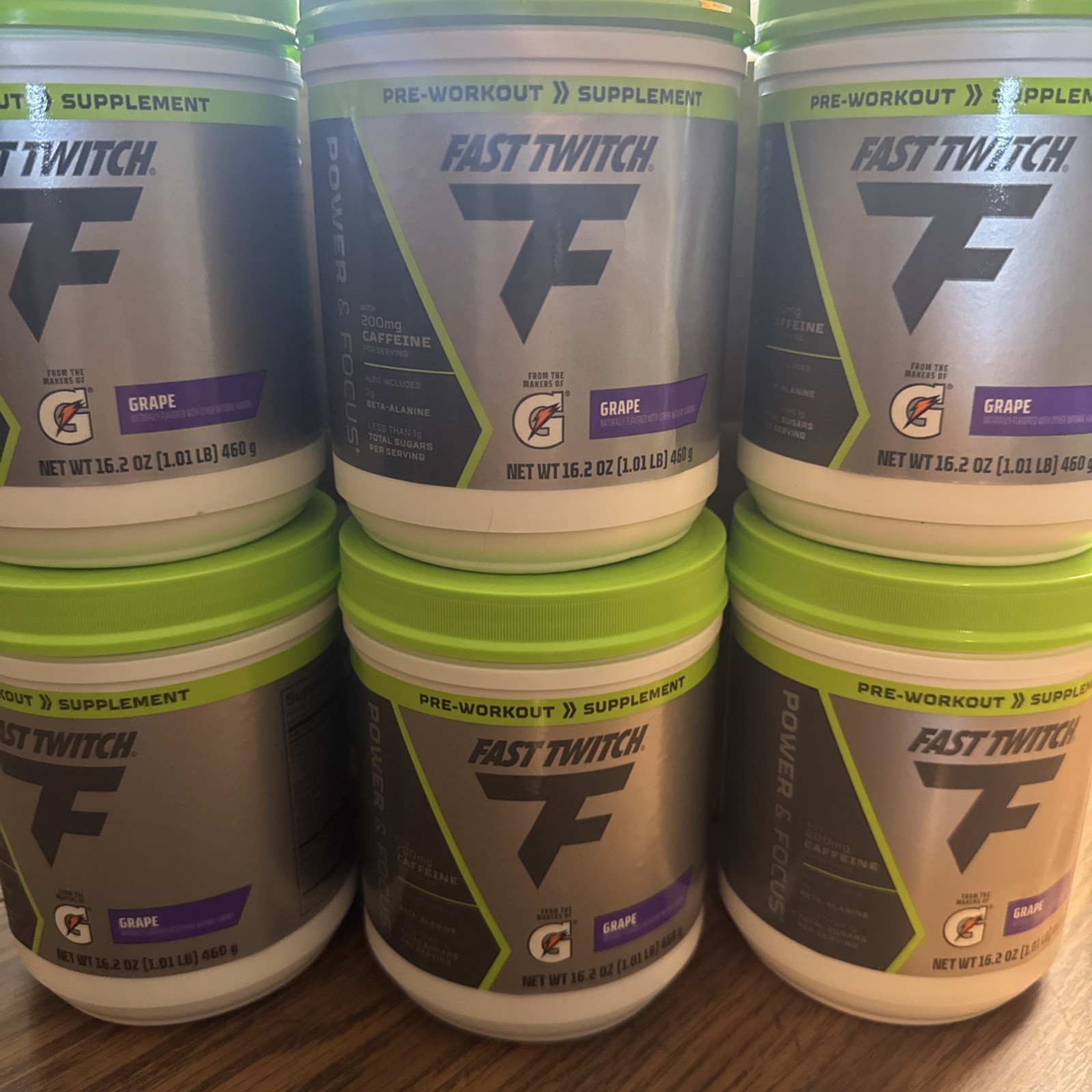 Gatorade Pre Workout Powder Grape 16.2 oz Exp: 7/21/25 (6-pack)