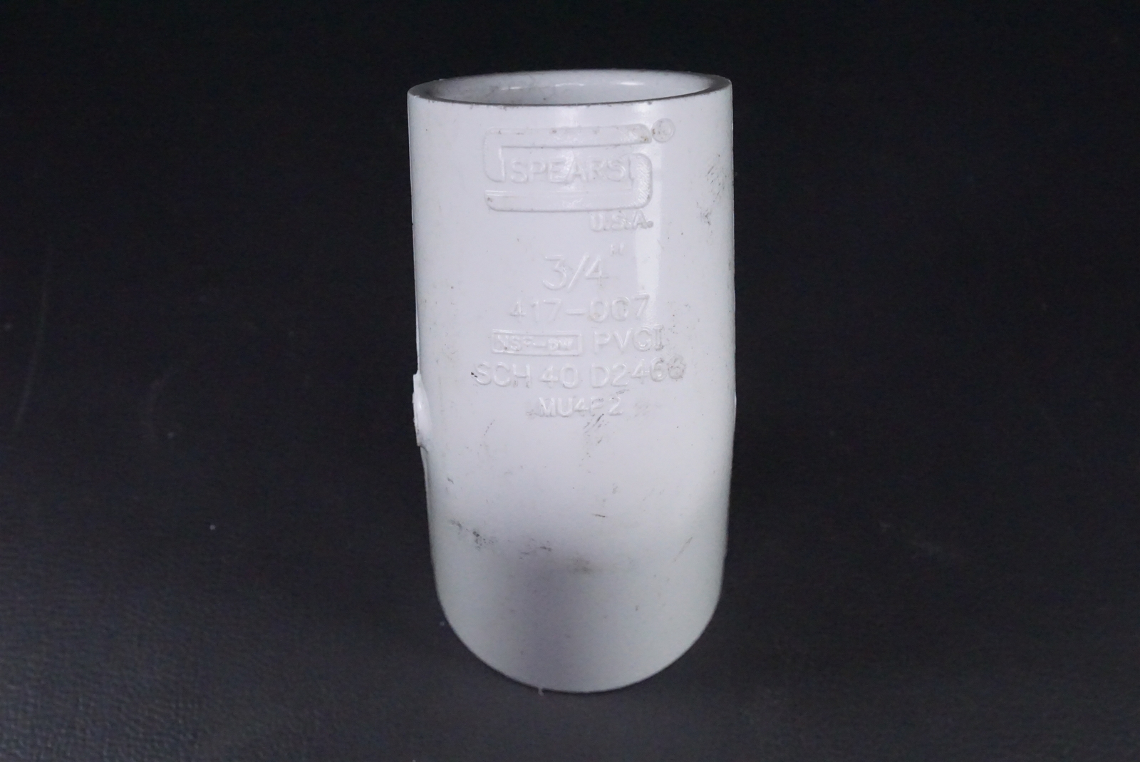 417-007 Spears PVC Fitting 45deg Elbow 3/4" Socket Schedule 40 Sch 40 White 45°
