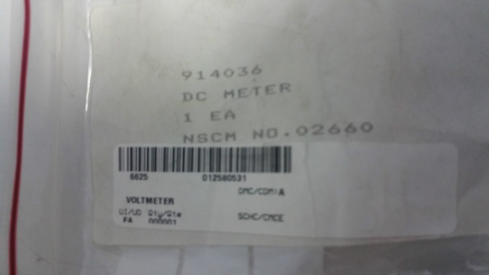 914036 Volt Meter 6625-01-258-0531