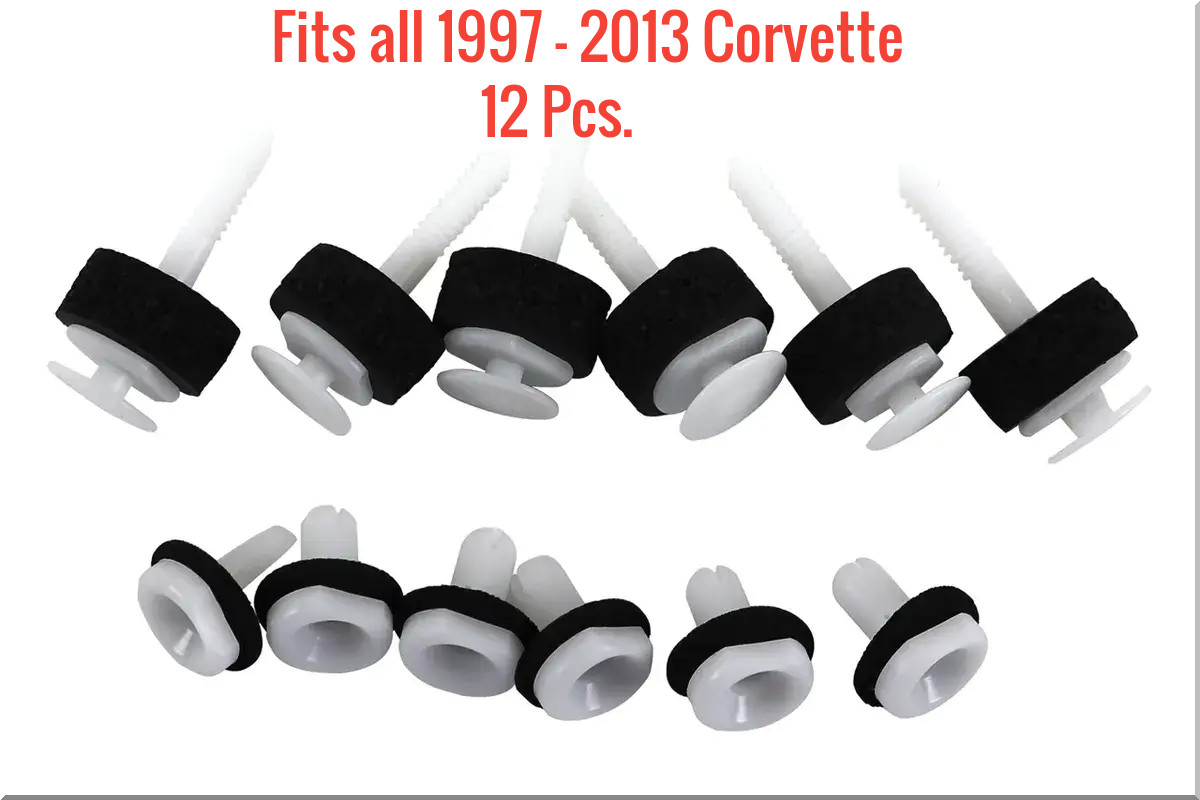 12 - INTERIOR DOOR PANEL CLIPS! FITS: GM C5 & C6 1997-2013 CORVETTE BASE Z06