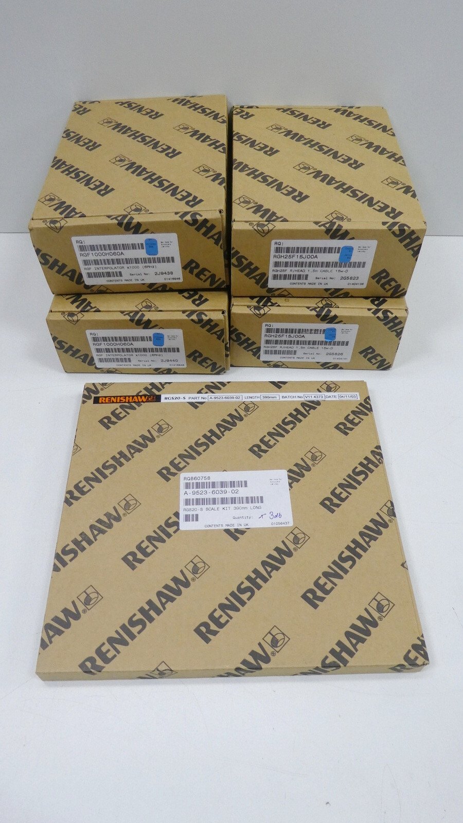 NEW!  2Nd Lot of RENISHAW (2x) RGH25 F15J00A_(2x) RGF1000H060A_(3x390mm) RGS20-S