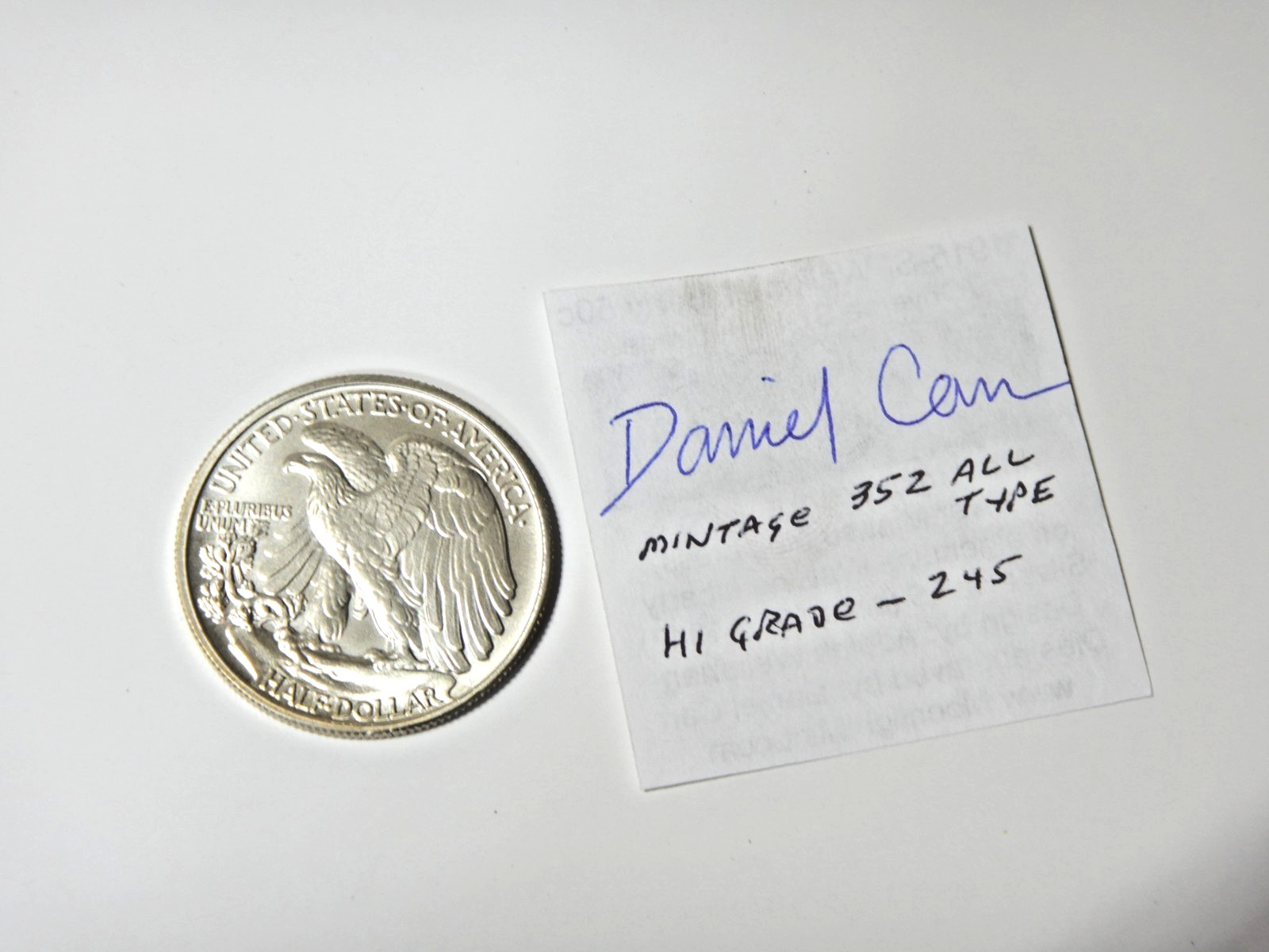 Fantasy Overstrike 1915 s Daniel Carr Walking Liberty Half Dollar 50c HIGH GRADE