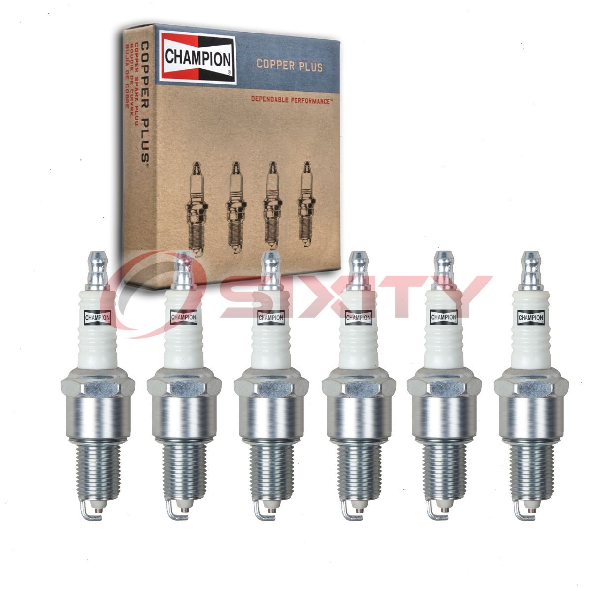6 pc Champion Copper Plus Spark Plugs for 1979-1982 Toyota Celica 2.6L 2.8L wh