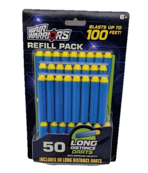 Air Warriors 50 Dart 100ft Distance Refill Pack With Improved Velocity Soft