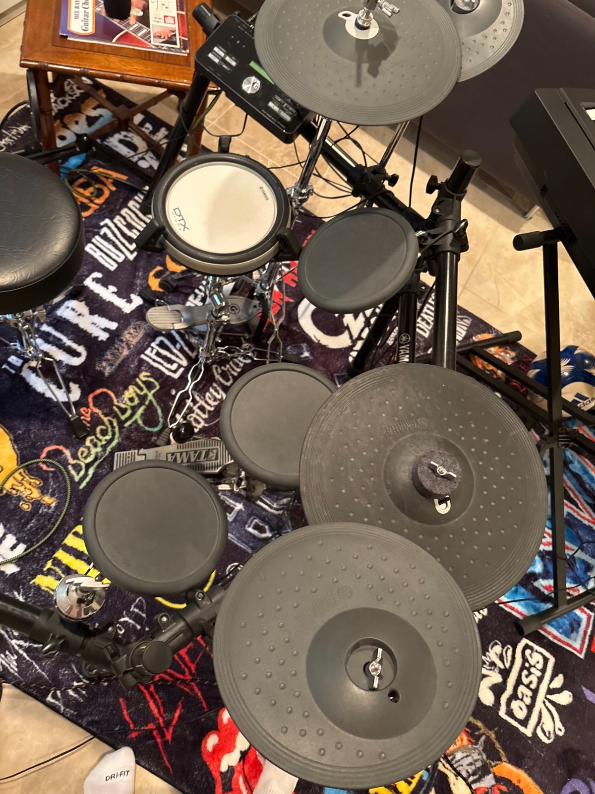 Upgraded Yamaha DTX502K Electronic Drum Kit, Programmable