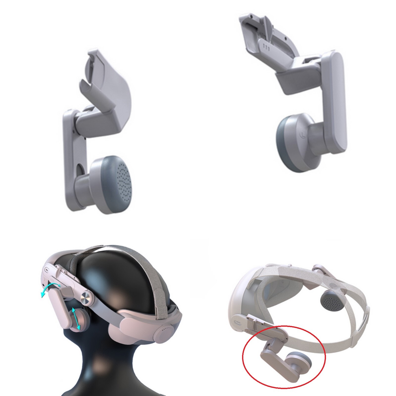 Adjustable Channel Earmuffs Head Wear Accessories for Quest 3 VR Glasses Headset