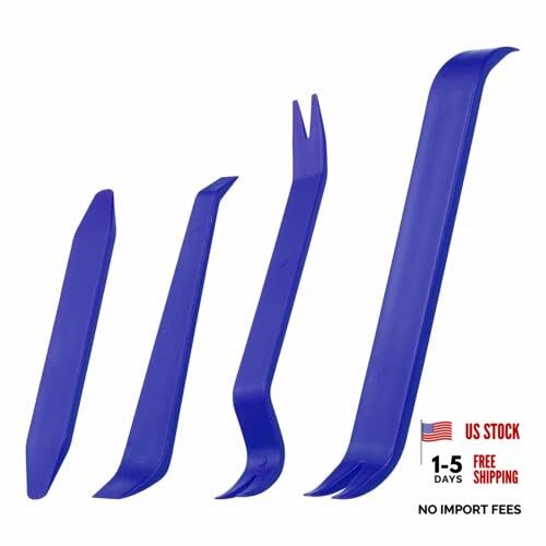 4pcs Car Trim Removal Tool Kit No Scratch Plastic Auto Clip Pry Tool Set Blue