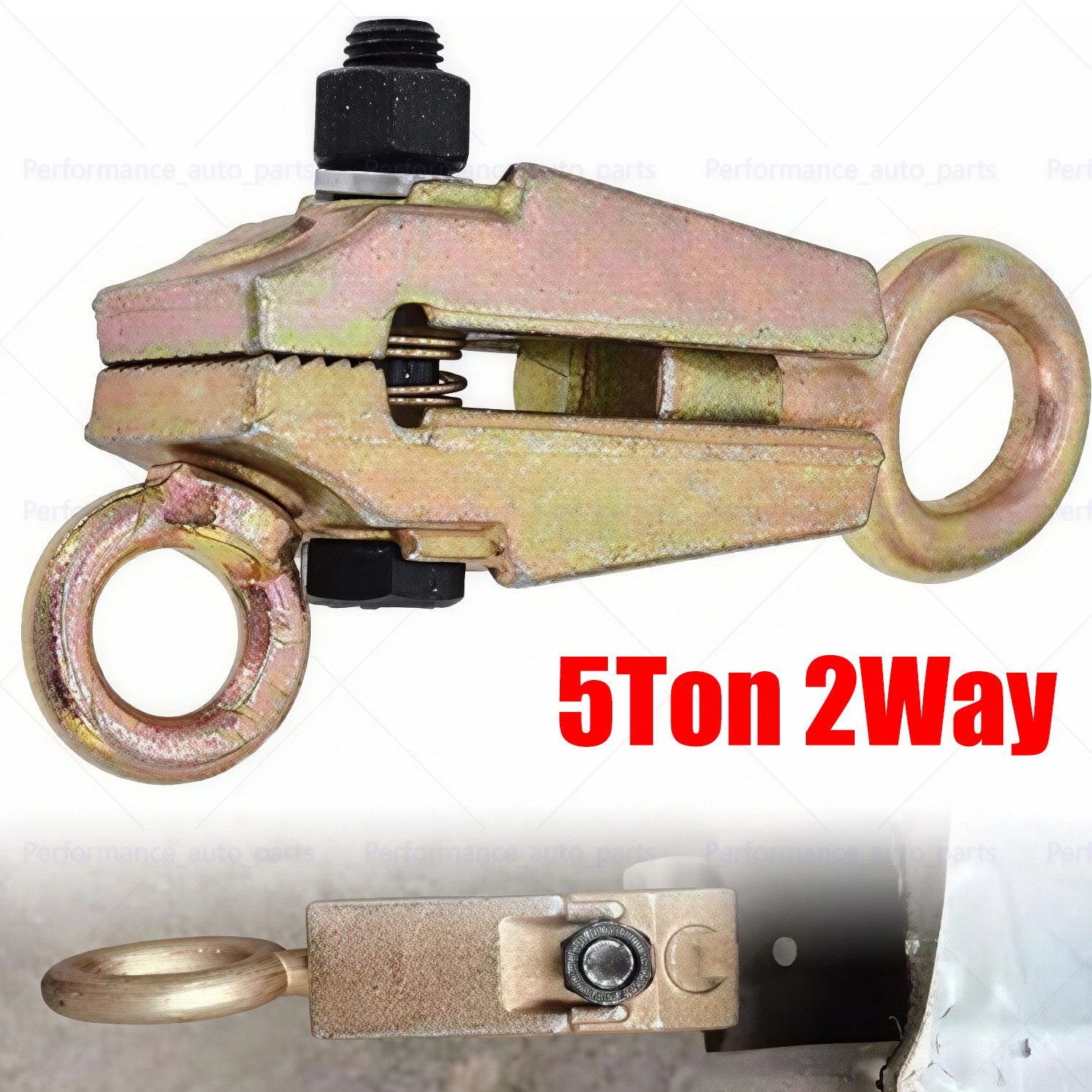 5 Ton 2 Way Auto Body Repair Tool Self-tightening Pull Clamp Frame Dent Puller
