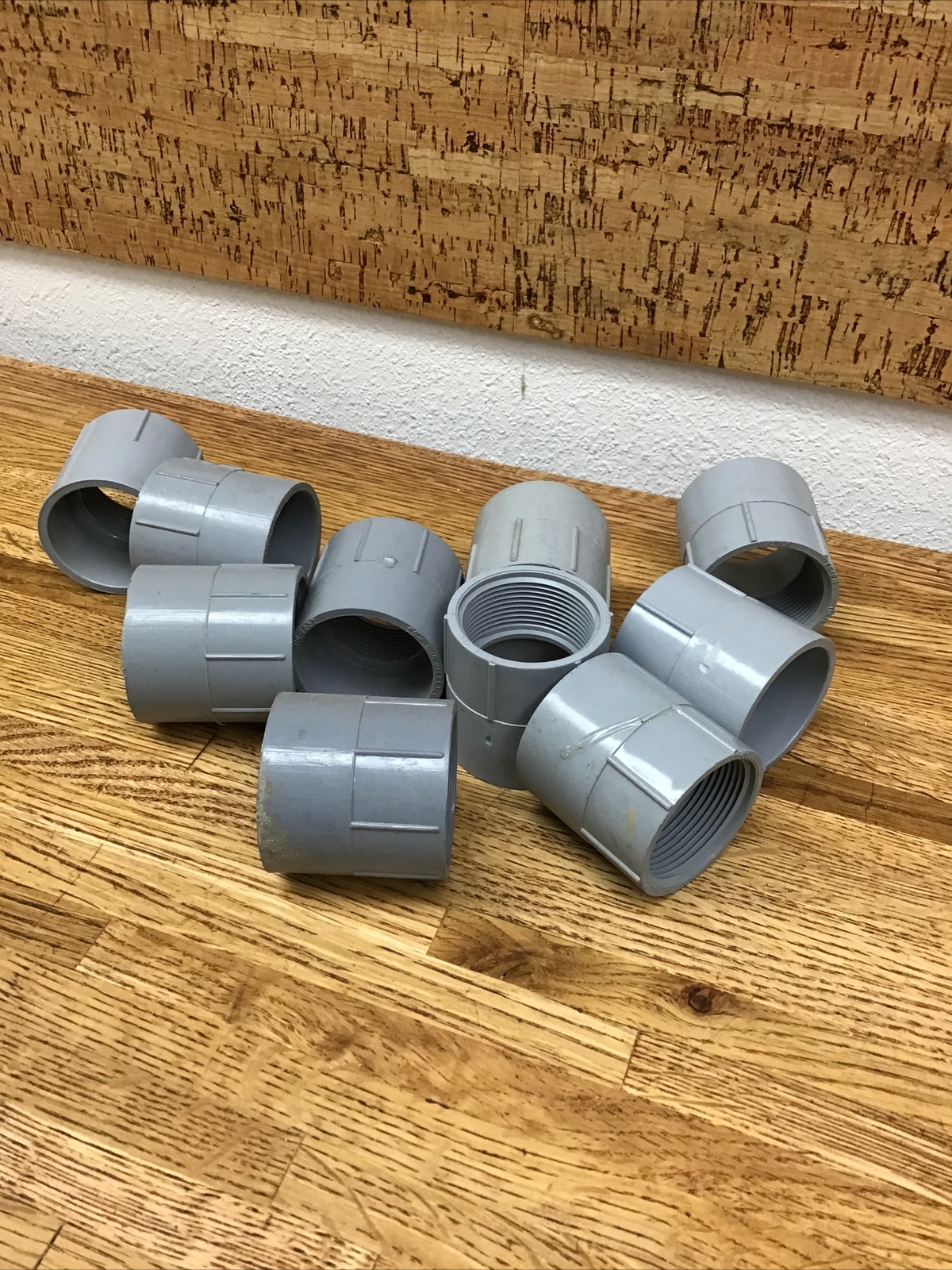 Lot Of 10 PVC Female Adapter 1 1/2" Fitting Electrical Connectors