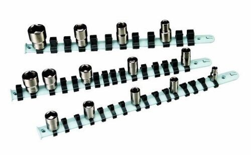 Pittsburgh 3 Piece 1/4", 3/8" And 1/2" Socket Rail Set Toolbox Holder
