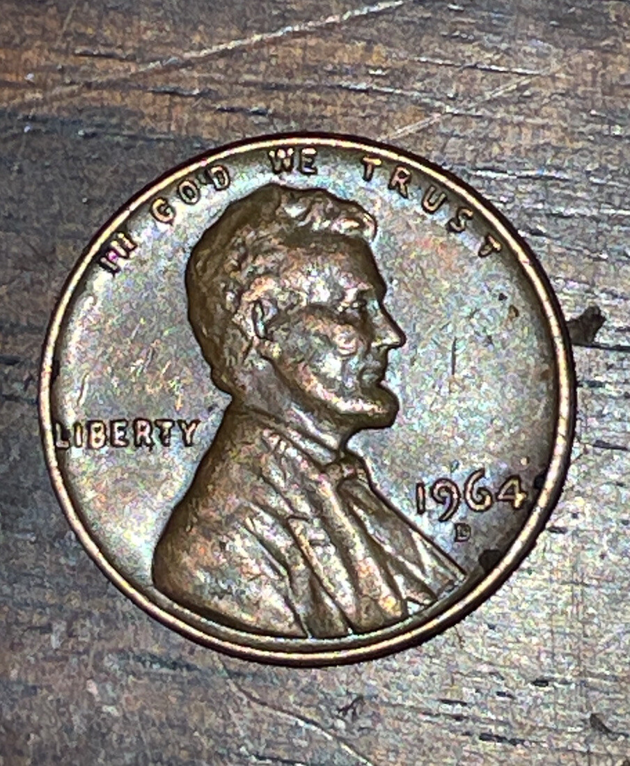 1964 D Lincoln Penny “L” Liberty on edge Error Very Pronounced Rare coin