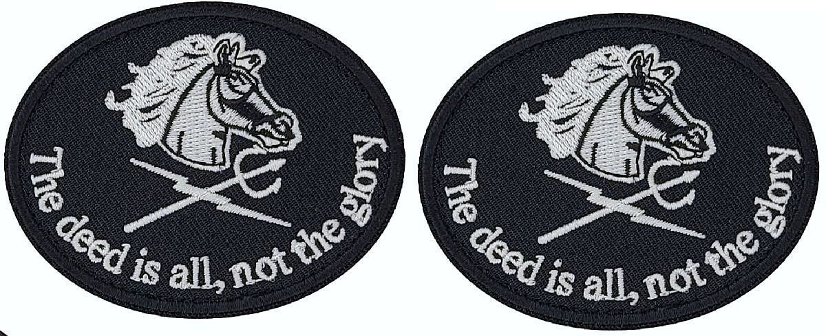 NSWDG BLACK SQUADRON SEAL TEAM 6 DEVGRU PATCH  | 2PC  HOOK BACKING 3"x3"