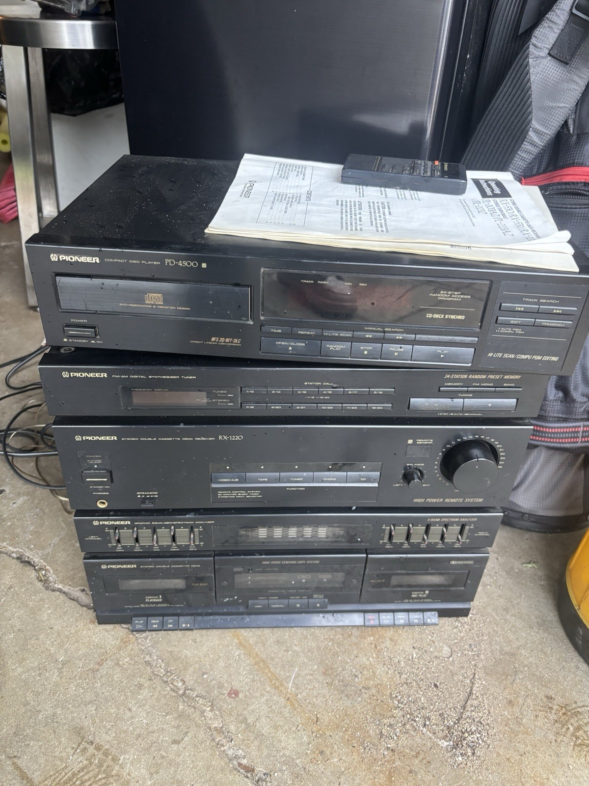 Pioneer RX-1220 Stereo & PD-4500 Compact Disc Player with Remote