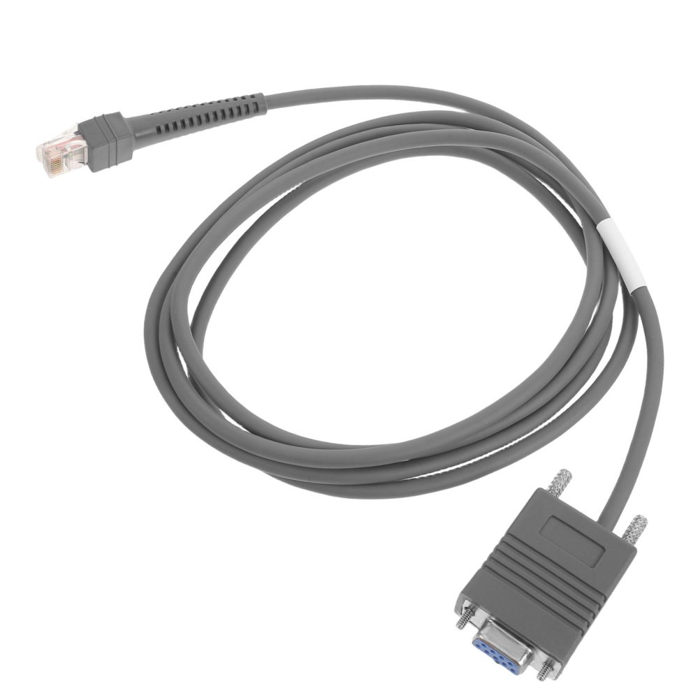 Durable Plastic Barcode Scanner Replacement Cable Grey High Speed Data Cord