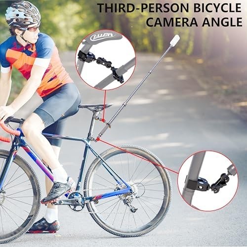 360 Motorcycle Mount Kit, Universal Adjustable Motorcycle Camera Mount for motor