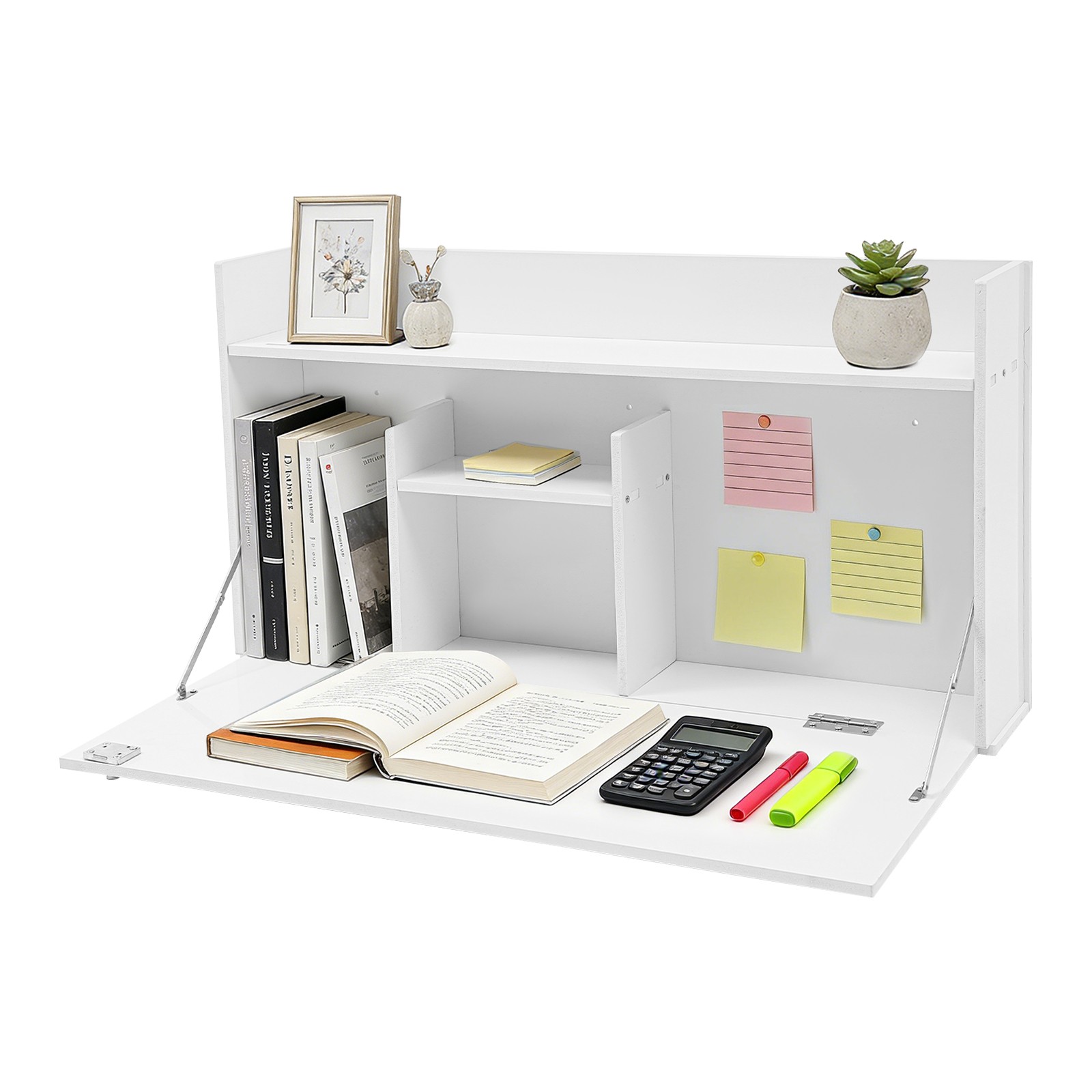 Wall Mounted Desk Cabinet Multifunctional Floating Desk Foldable Table Cabinet