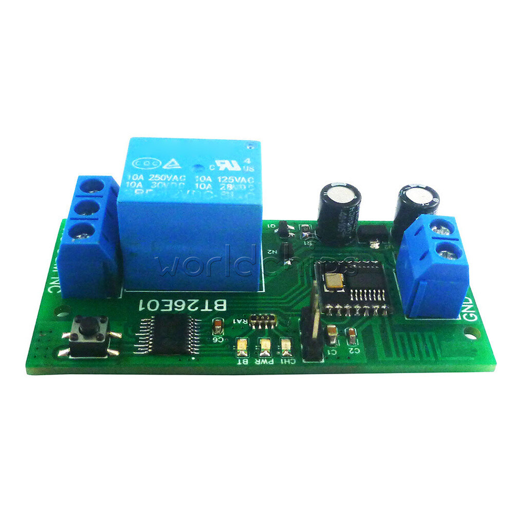 DC12V 1 Channel Bluetooth BLE 5.2 Relay Module Control Board 6 Commands Operate
