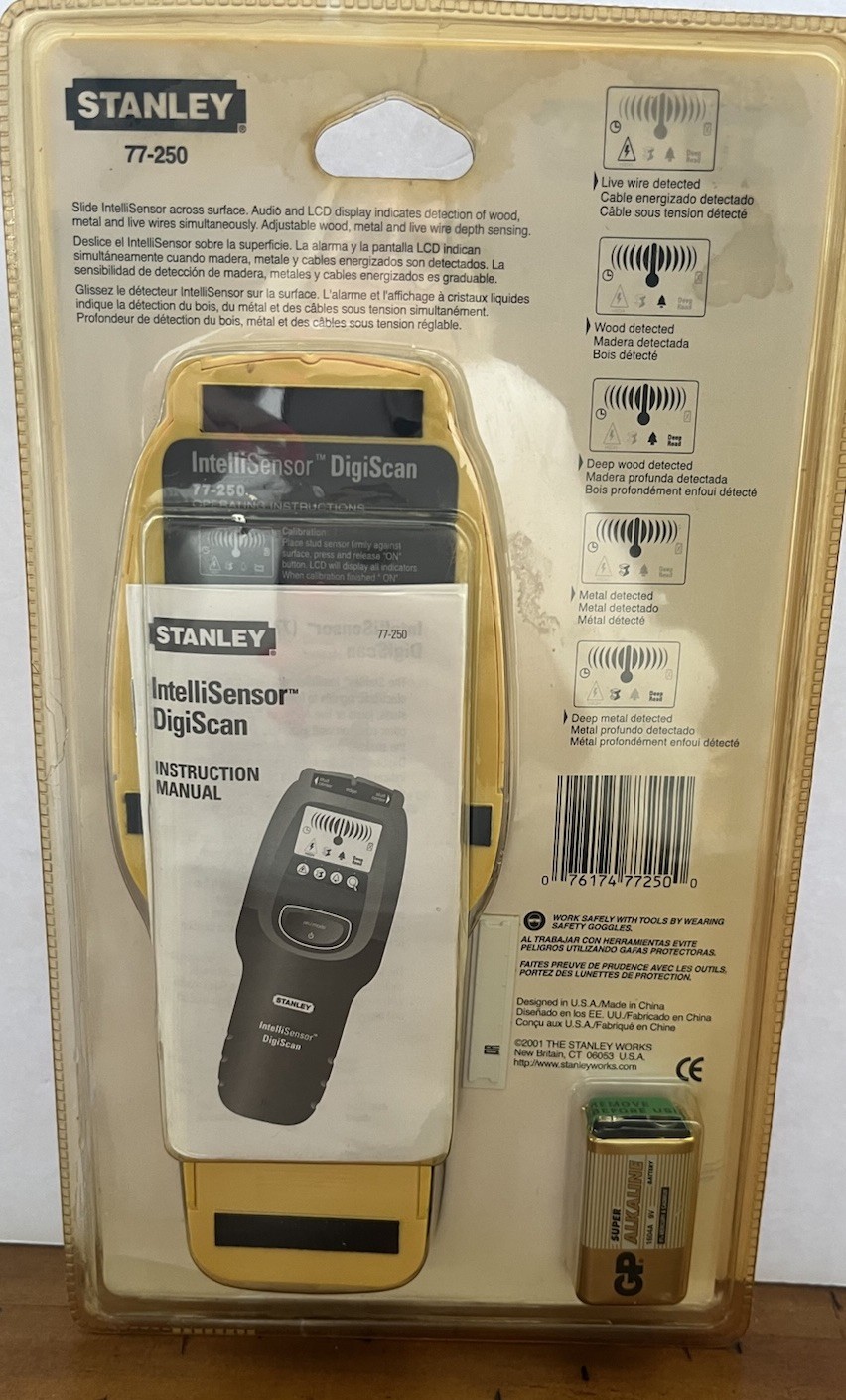 Stanley IntelliSensor DigiScan Stud Sensor 77-250 — New Factory Sealed