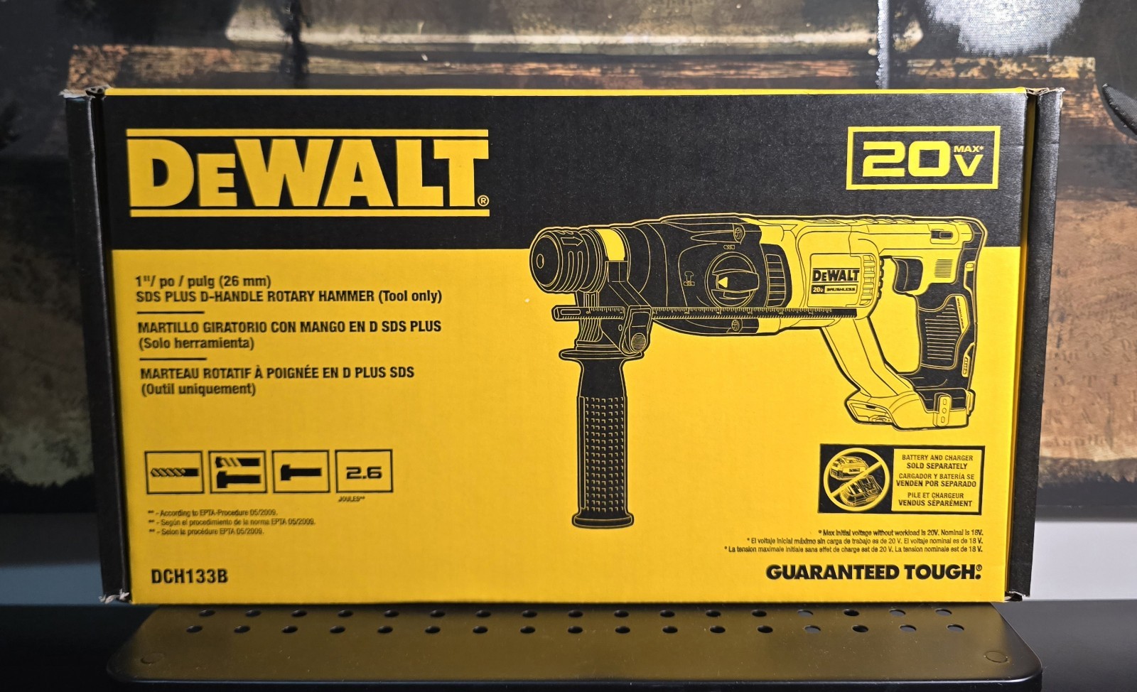 Dewalt 20v 1" SDS PLUS D-Handle Rotary Hammer (TOOL-ONLY) DCH133B