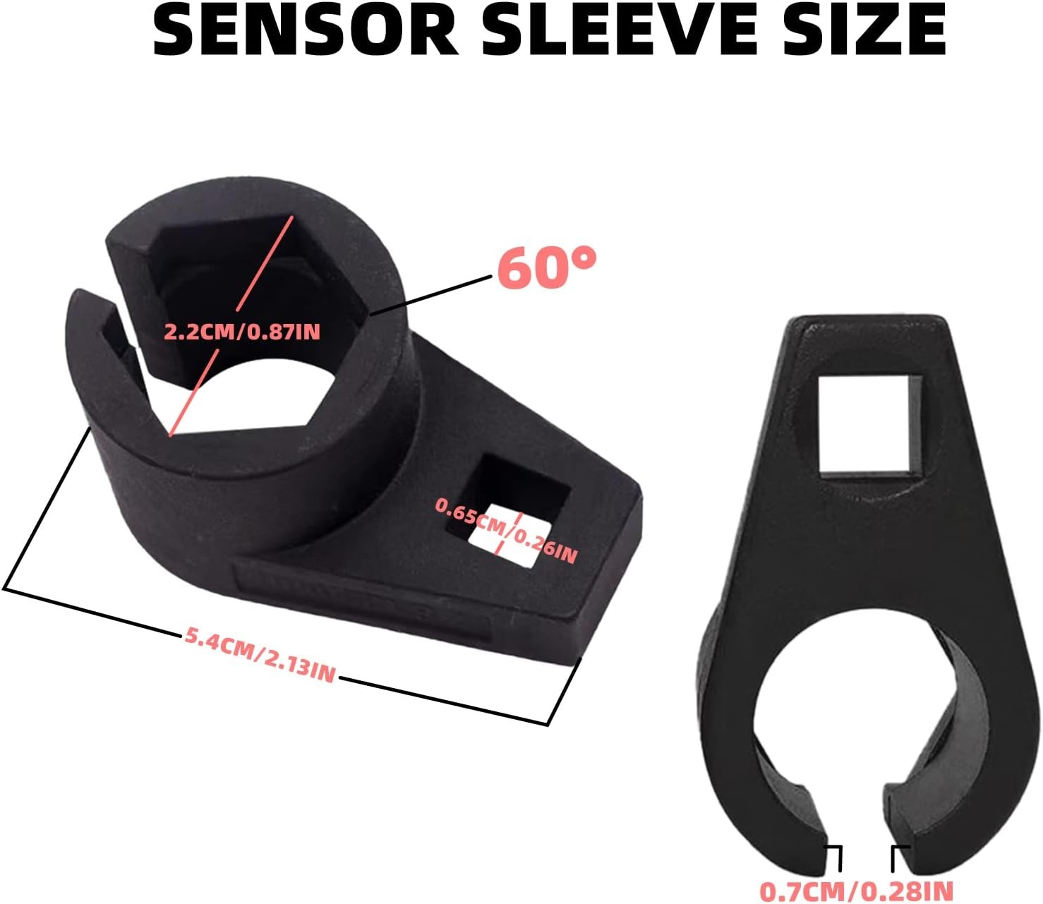 Premium Offset Oxygen Sensor Socket, 3/8 Inch Drive, 7/8 Inch (22mm),