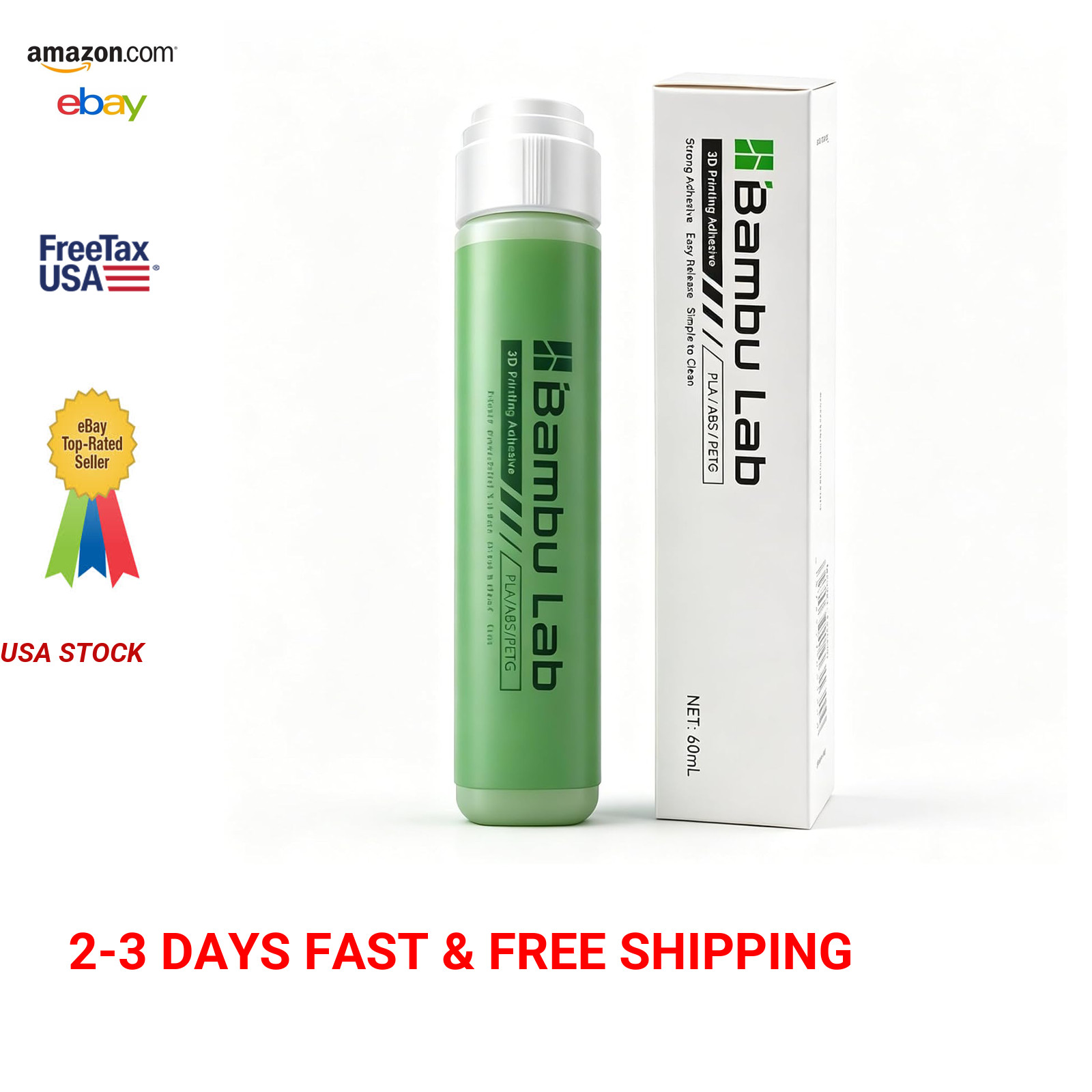 3D Printer Adhesive Glue 60ML Strong Bond for Hot Bed Warping Prevention for ABS