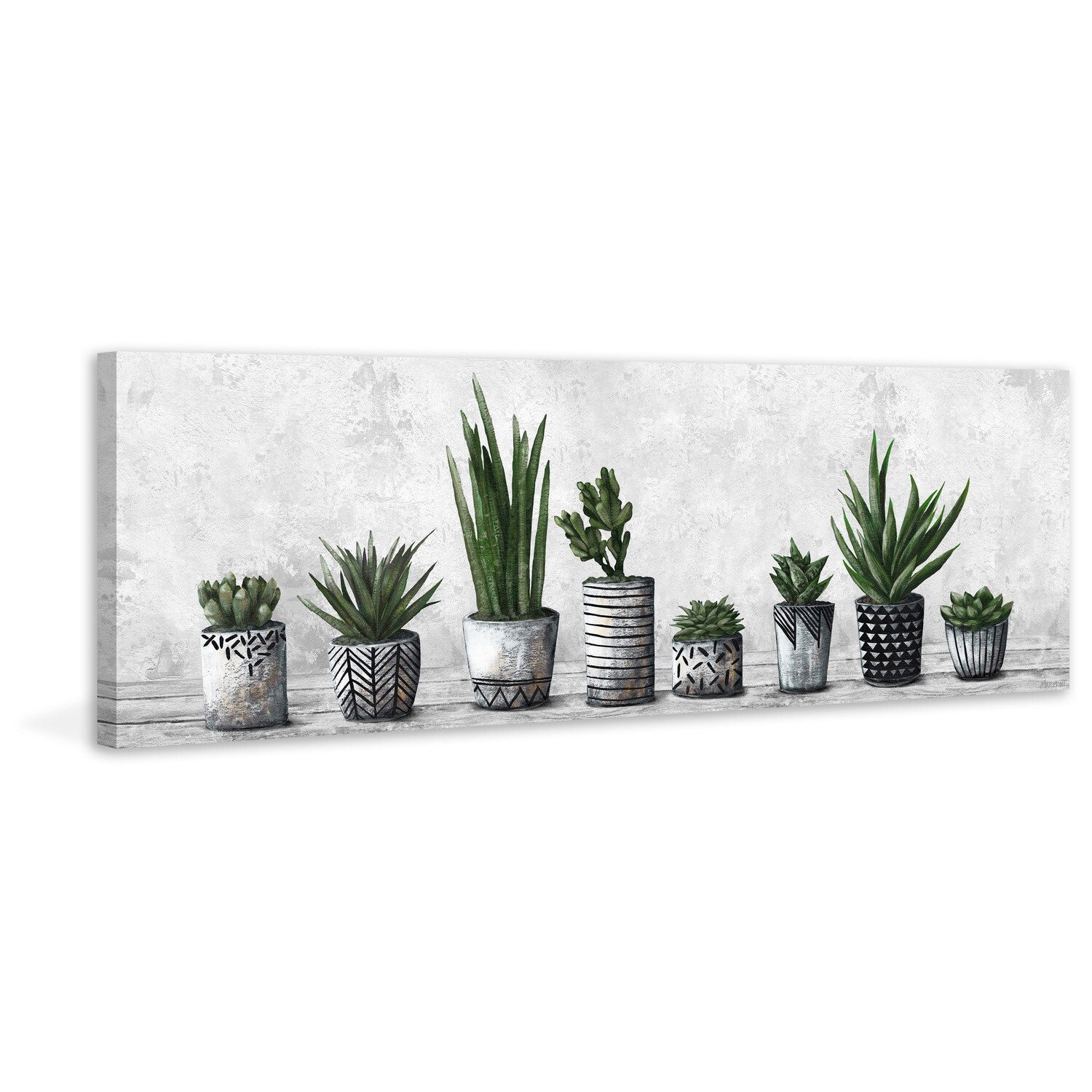 Marmont Hill Amazing Pile of Succulents Painting Print on Wrapped Canvas