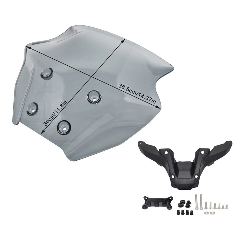 Motorcycle Windshield Windshield Grey With Bracket For Yamaha MT-09 2024
