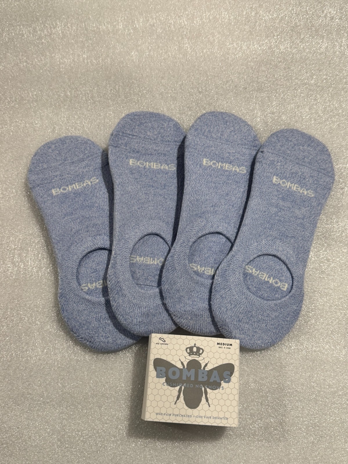 New Bombas Womens Casual Socks LAVENDER Medium No Show 4 ct lot