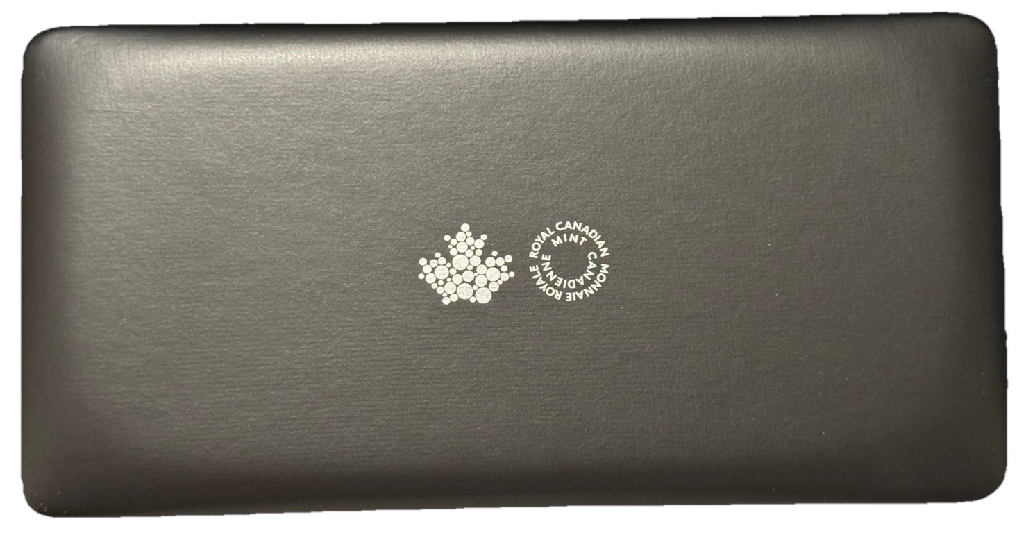 Royal Canadian Mint Empty Black Clamshell Display Box for 5 Coin Rolls-NO COINS