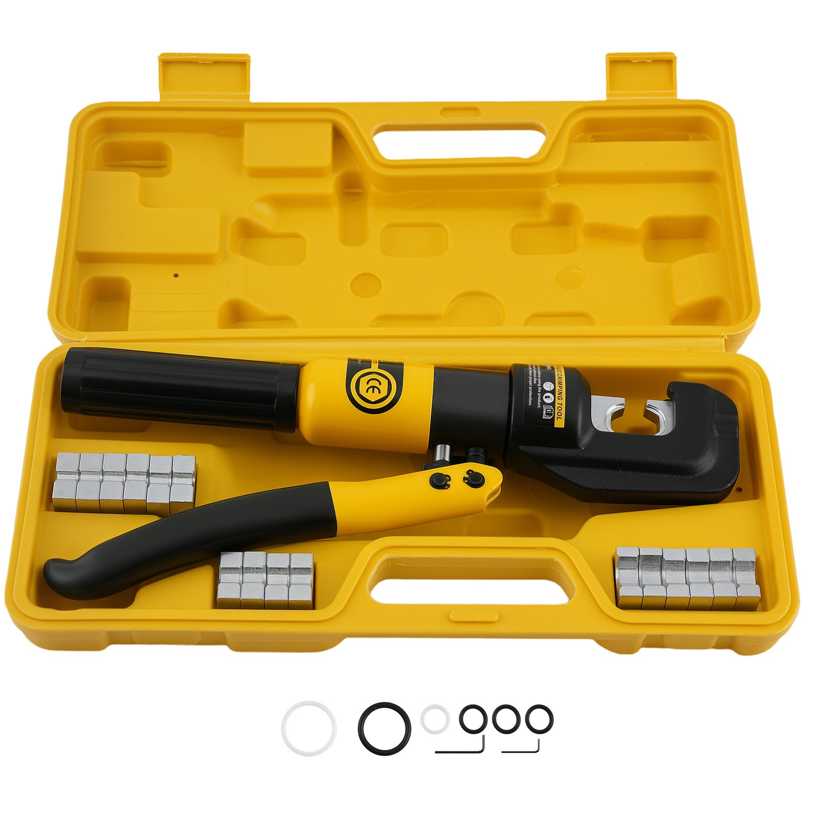 10 Ton Hydraulic Crimper Crimping Tool W/ 9 Dies for Battery Cable 12AWG-2/0AWG