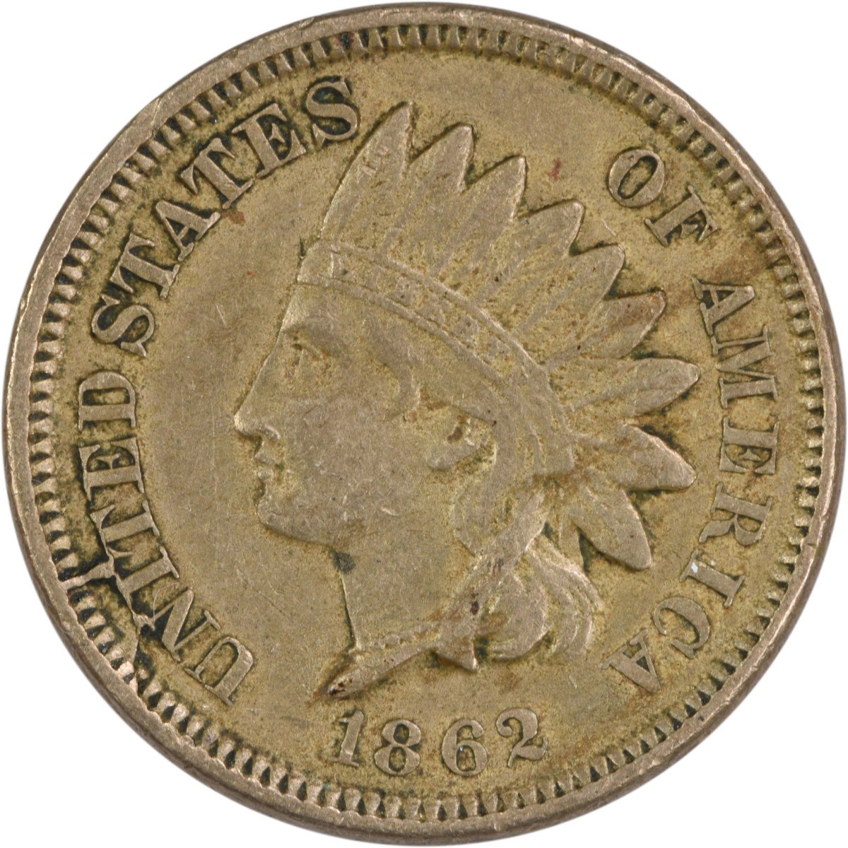 1862 Indian Cent Choice EF Uncertified #202