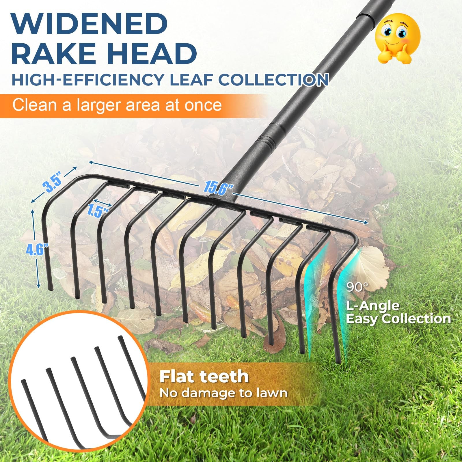 EUIJOIP Rake 16-Inch 72"