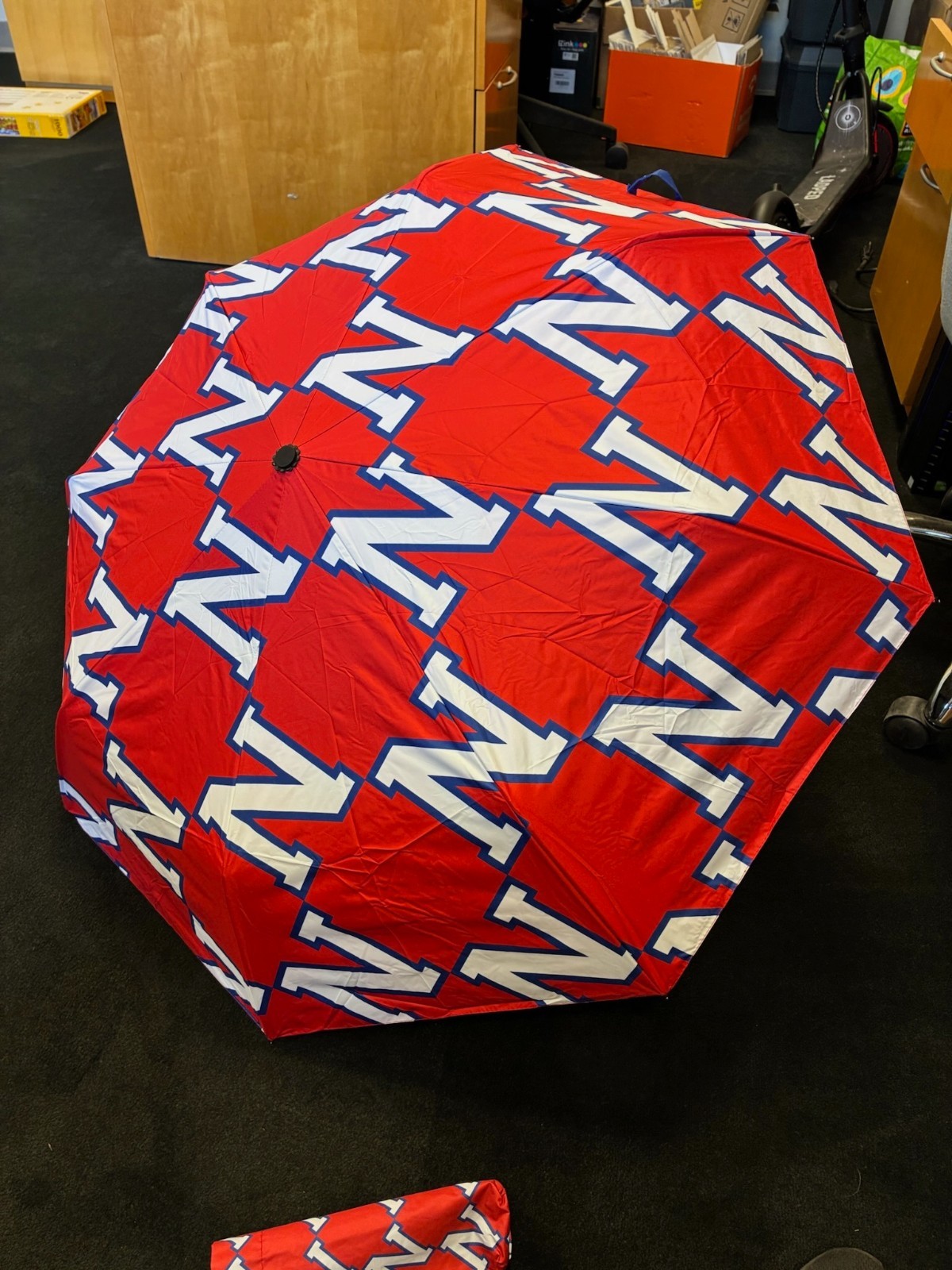Nautica Compact Travel Umbrella Red - travel size