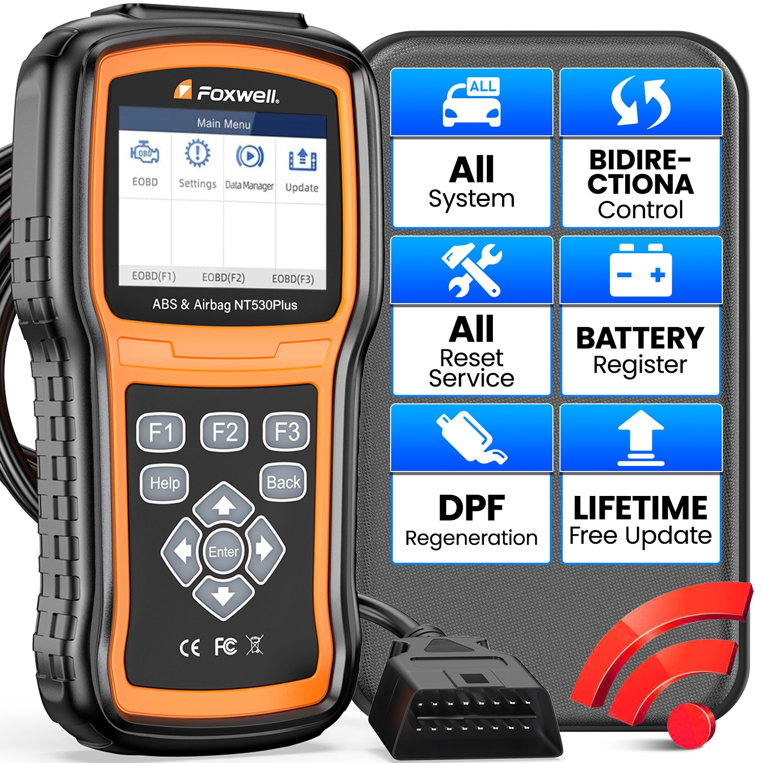 2026 FOXWELL NT530 Plus for HYUNDA Kia Car Bidirectional OBD2 Scanner Diagnostic