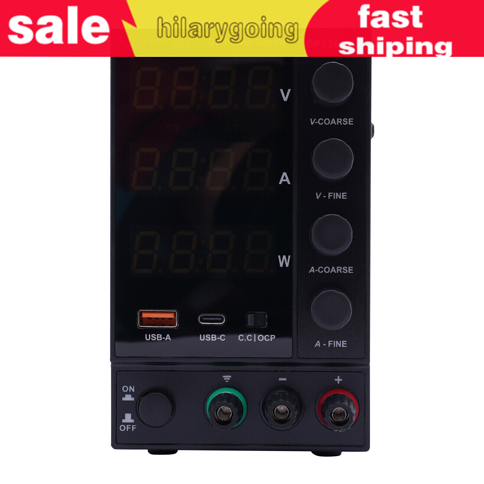 0-30V 0-10A DC Power Supply Lab Variable Adjustable Regulated Bench Switching