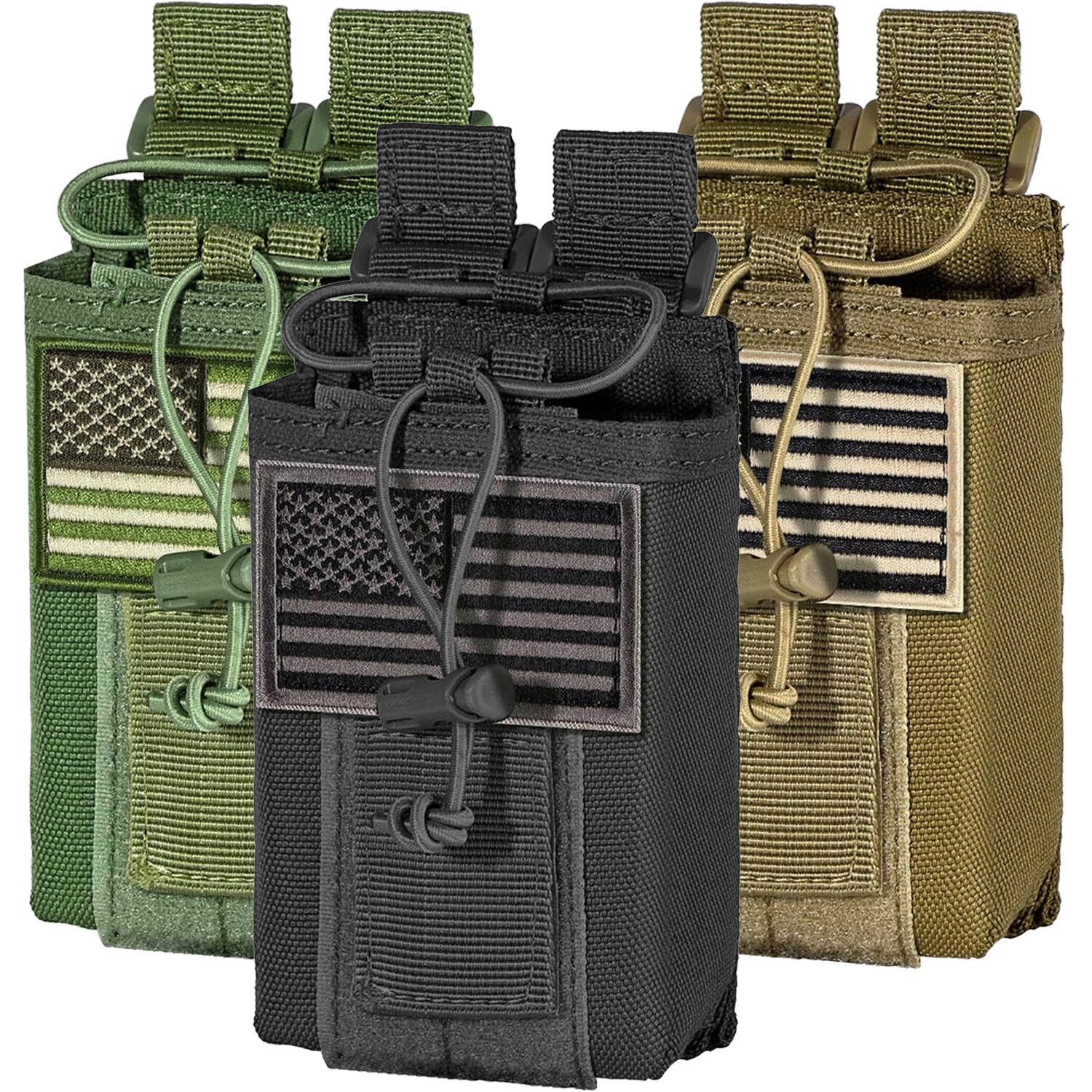 Tactical Molle Adjustable Interphone Storage Waist Bag Outdoor Sport Radio Pouch